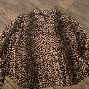 H&M Leopard print blouse. Size 8